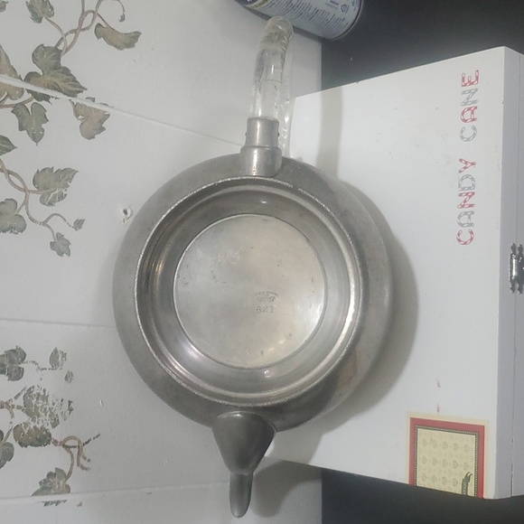 ANTIQUE HANDMADE PEWTER TEAPOT,  BY FREDERIK LUNNING. - Picture 5 of 8